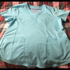 Purple Label Women’s Scrub Top, Aqua, Large